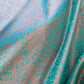 Blue Silk Blend Woven Saree With Unstitched Blouse