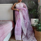 Rajwada Pink Organza  Saree with unstitched Blouse For Women