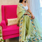 Rajwada Green Organza  Saree with unstitched Blouse For Women