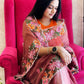 Rajwada Peach Organza Saree with unstitched Blouse For Women