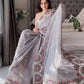 Rajwada Women's Light Purple Organza  Saree with unstitched Blouse