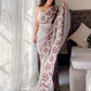 Rajwada Women's Light Purple Organza  Saree with unstitched Blouse