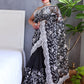Rajwada Black Organza  Saree with unstitched Blouse For Women