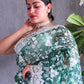 Rajwada Green Organza  Saree with unstitched Blouse For Women