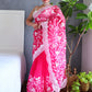 Rajwada Pink Organza  Saree with unstitched Blouse For Women
