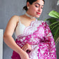 Rajwada Purple Organza  Saree with unstitched Blouse For Women