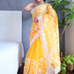 Rajwada Yellow Organza Saree with unstitched Blouse For Women