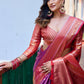 Rajwada Purple Silk Saree with unstitched Blouse For Women