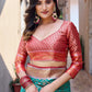 Rajwada Sea Green Silk Saree with unstitched Blouse For Women