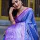 Rajwada Blue Banarasi Silk  Saree with unstitched Blouse For Women
