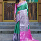 Rajwada Green Banarasi Silk  Saree with unstitched Blouse For Women