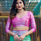 Rajwada Green Banarasi Silk  Saree with unstitched Blouse For Women
