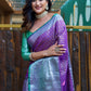 Rajwada Purple Banarasi Silk  Saree with unstitched Blouse For Women