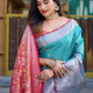 Rajwada Blue Banarasi Silk Saree with unstitched Blouse For Women