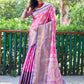 Rajwada Pink Silk Saree with unstitched Blouse For Women
