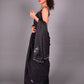 Rajwada Black Silk Blend Embroidered Saree For Women