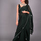Rajwada Green Silk Blend Embroidered Saree For Women