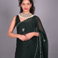 Rajwada Green Silk Blend Embroidered Saree For Women