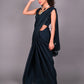 Rajwada Blue Silk Blend Embroidered Saree For Women