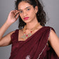 Rajwada Red Silk Blend Embroidered Saree For Women