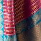 Rajwada Pink Woven Design Soft Silk Saree With Unstitched Blouse For Women