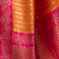 Rajwada Orange Woven Design Soft Silk Saree With Unstitched Blouse For Women