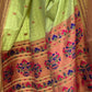 Rajwada Olive Woven Design Silk Blend Saree With Unstitched Blouse For Women