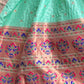 Rajwada Sea Green Woven Design Silk Blend Saree With Unstitched Blouse For Women
