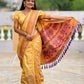 Rajwada Mustard Woven Design Silk Blend Saree With Unstitched Blouse For Women