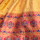 Rajwada Mustard Woven Design Silk Blend Saree With Unstitched Blouse For Women