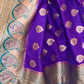 Rajwada Purple Woven Design Soft Silk Saree With Unstitched Blouse For Women