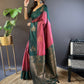 Rajwada Pink Woven Design Soft Silk Saree With Unstitched Blouse For Women