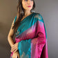Rajwada Pink Woven Design Soft Silk Saree With Unstitched Blouse For Women