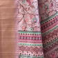 Rajwada Pink Printed Silk Blend Saree With Unstitched Blouse For Women