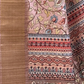 Rajwada Peach Printed Silk Blend Saree With Unstitched Blouse For Women