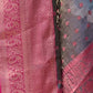 Rajwada Grey Woven Design Tissue Silk Saree With Unstitched Blouse For Women