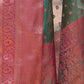 Rajwada Green Woven Design Tissue Silk Saree With Unstitched Blouse For Women