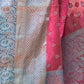 Rajwada Pink Woven Design Tissue Silk Saree With Unstitched Blouse For Women