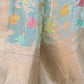Rajwada Blue Woven Design Organza Saree With Unstitched Blouse For Women