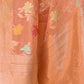Rajwada Orange Woven Design Organza Saree With Unstitched Blouse For Women
