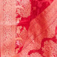 Rajwada Pink Woven Design Organza Saree With Unstitched Blouse For Women