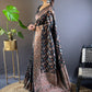 Rajwada Black Woven Design Soft Silk Saree With Unstitched Blouse For Women