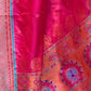 Rajwada Pink Woven Design Silk Blend Saree With Unstitched Blouse For Women