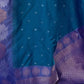 Rajwada Teal Woven Design Soft Silk Saree With Unstitched Blouse For Women