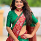 Rajwada Green Woven Design Soft Silk Saree With Unstitched Blouse For Women