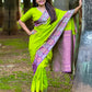 Rajwada Olive Woven Design Soft Silk Saree With Unstitched Blouse For Women