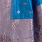 Rajwada Blue Woven Design Soft Silk Saree With Unstitched Blouse For Women