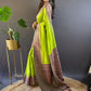 Rajwada Olive Woven Design Soft Silk Saree With Unstitched Blouse For Women