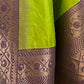 Rajwada Olive Woven Design Soft Silk Saree With Unstitched Blouse For Women