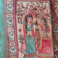 Rajwada Sea Green Printed Silk Blend Saree With Unstitched Blouse For Women